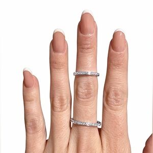 Henri Bendel Silver Double Band Ring